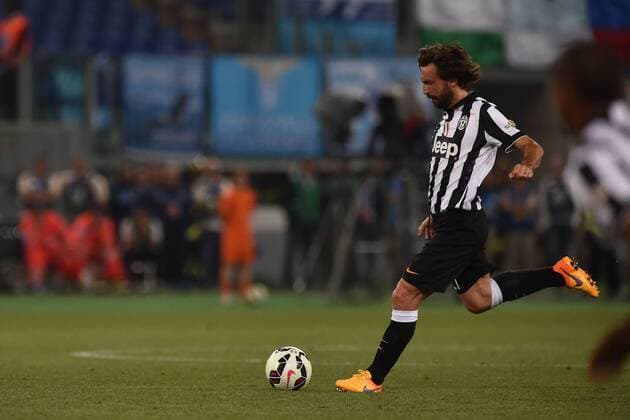 20.05.2015. Rome, Italy. TIM Coppa Italia Final. Lazio versus Juventus. Andrea Pirlo in action for Juventus xGiuseppexMaffiax  ActionPlus11622405