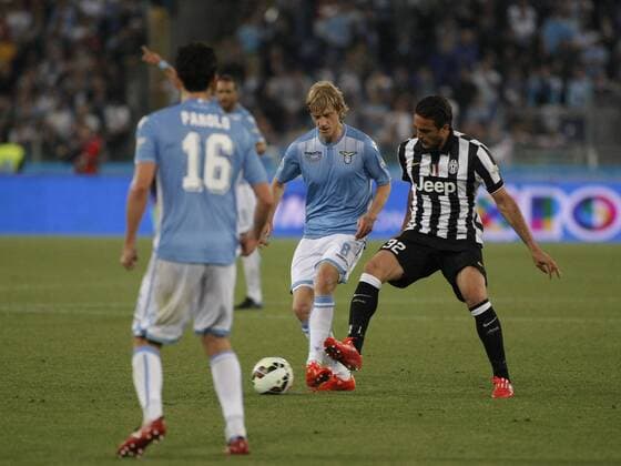 May 20, 2015 - Rome, Italy - Dusan Basta and Alessandro Matri during the final of TIM Cup match between SS Lazio vs Juventus FC at the Olympic Stafium of Rome on may 20, 2015 in Rome, Italy. (Photo by Loris Roselli NurPhoto) Tim Cup: Lazio Juventus  - ZUMAn230