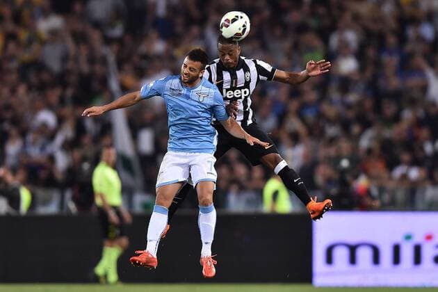 As Roma 20 05 2014 - finale Coppa Italia Football Juventus-Lazio foto Antonello Sammarco Image nella foto: Patrice Evra-Felipe Anderson 
