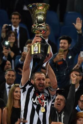 Giorgio Chiellini Juventus Wins the cup Roma 20-05-2015 Stadio Olimpico Football Calcio Finale Coppa Italia Italy s cup Final 2014 2015 Juventus Turin. andreaxstaccioli