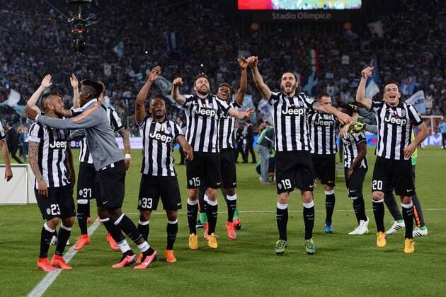 Rom - Juventus Turin gewinnt den italienischen Pokal (Coppa Italia): esultanza fine gara Juventus 