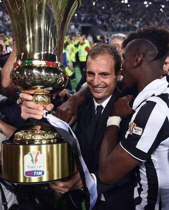 Rom - Juventus Turin gewinnt den italienischen Pokal (Coppa Italia): Massimiliano Allegri-Paul Pogba 