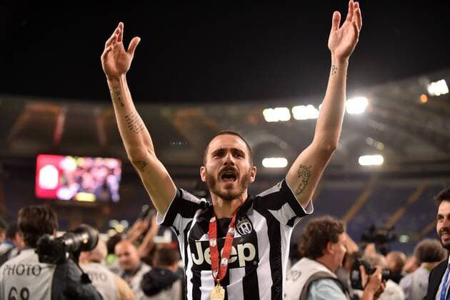 20.05.2015. Rome, Italy. TIM Coppa Italia Final. Lazio versus Juventus. Juventus win the Italian Cup Coppa Italia Leonardo Bonucci celebrates the victory of Italian Cup xGiuseppexMaffiax  ActionPlus11622471