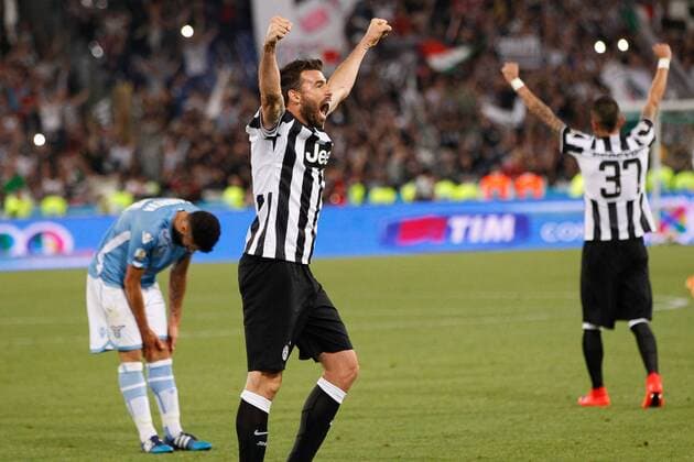 20.05.2015. Rome, Italy. TIM Coppa Italia Final. Lazio versus Juventus. Andrea Barzagli celebrates the Juve victory of the Italian Cup xEmanuelexPennacchiox  ActionPlus11622485