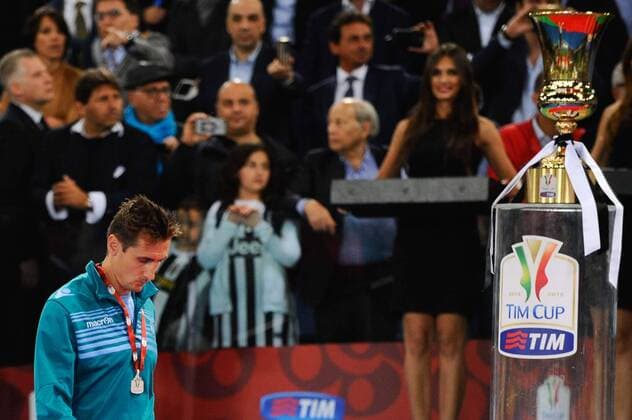 Coppa Italia 2014 2015, Finale, Juventus Turin - Lazio Rom, Miroslav Klose enttäuscht nach der Niederlage - xHOCHxZWEIx xItalyxPhotoxPressx 