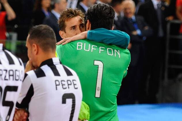 Coppa Italia 2014 2015, Finale, Juventus Turin - Lazio Rom, Miroslav Klose und Gianluigi Buffon - xHOCHxZWEIx xItalyxPhotoxPressx 