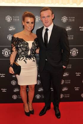 Player of The Year Award Wayne Rooney and his wife, Coleen Rooney attending the Manchester United ManU Player Of The Year Awards 2015, at the Old Trafford in Manchester. MAY 19th 2015  SFLx151571