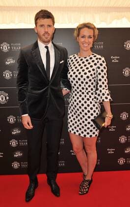 Player of The Year Award Michael Carrick and his wife, Lisa Roughead attending the Manchester United ManU Player Of The Year Awards 2015, at the Old Trafford in Manchester. MAY 19th 2015  SFLx151571