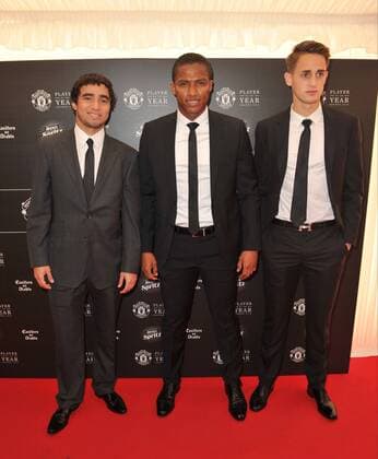 Player of The Year Award Rafael da Silva, Antonio Valencia and Adnan Januzaj attending the Manchester United ManU Player Of The Year Awards 2015, at the Old Trafford in Manchester. MAY 19th 2015  SFLx151571