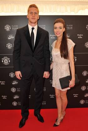 Player of The Year Award Ben Amos and his partner, Dani Emery attending the Manchester United ManU Player Of The Year Awards 2015, at the Old Trafford in Manchester. MAY 19th 2015  SFLx151571