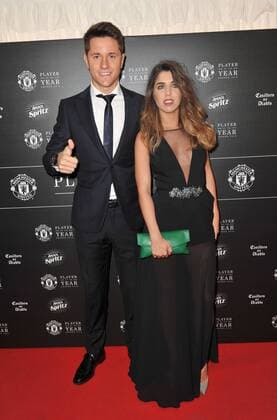 Player of The Year Award Ander Herrera and his partner, Isabel Collado attending the Manchester United ManU Player Of The Year Awards 2015, at the Old Trafford in Manchester. MAY 19th 2015  SFLx151571