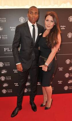 Player of The Year Award Ashley Young and his partner, Nicky Pike attending the Manchester United ManU Player Of The Year Awards 2015, at the Old Trafford in Manchester. MAY 19th 2015  SFLx151571