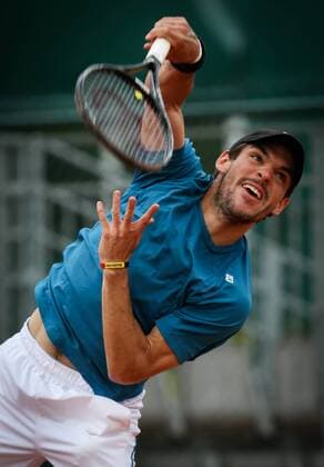 - PARIS, FRANCE: Belgian player Germain Gigounon pictured in action during the tennis match between Belgian Germain Gigounon and Russian Alexander Kudryavtsev, in the second qualification round for the men s singles tournament at the Roland Garros tennis tournament in Paris, France, Thursday 21 May 2015. The qualifications games started already as Roland Garros Grand Slam takes place from 24 May to 07 June 2015. VIRGINIExLEFOUR  x04626728x