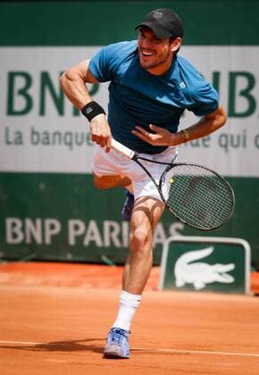 - PARIS, FRANCE: Belgian player Germain Gigounon pictured in action during the tennis match between Belgian Germain Gigounon and Russian Alexander Kudryavtsev, in the second qualification round for the men s singles tournament at the Roland Garros tennis tournament in Paris, France, Thursday 21 May 2015. The qualifications games started already as Roland Garros Grand Slam takes place from 24 May to 07 June 2015. VIRGINIExLEFOUR  x04626732x