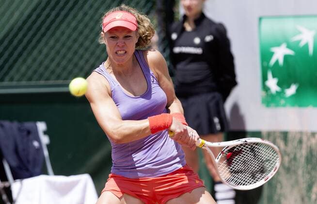 Aktuell Tennis, Grand Slam, French Open in Paris, Qualifikation TENNIS - WTA Tennis Damen French Open 2015 PARIS,FRANCE,21.MAY.15 - TENNIS - WTA World Tour, Grand Slam, Roland Garros, French Open, qualification. Image shows Laura Siegemund (GER). GEPAxpictures xMatthiasxHauer