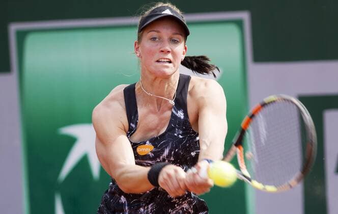 TENNIS - WTA Tennis Damen French Open 2015 PARIS,FRANCE,21.MAY.15 - TENNIS - WTA World Tour, Grand Slam, Roland Garros, French Open, qualification. Image shows Dinah Pfizenmaier (GER). GEPAxpictures xMatthiasxHauer