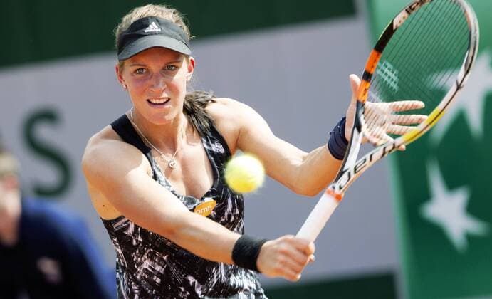 TENNIS - WTA Tennis Damen French Open 2015 PARIS,FRANCE,21.MAY.15 - TENNIS - WTA World Tour, Grand Slam, Roland Garros, French Open, qualification. Image shows Dinah Pfizenmaier (GER). GEPAxpictures xMatthiasxHauer