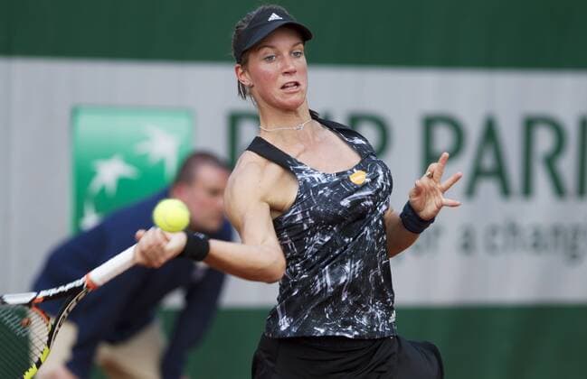 TENNIS - WTA Tennis Damen French Open 2015 PARIS,FRANCE,21.MAY.15 - TENNIS - WTA World Tour, Grand Slam, Roland Garros, French Open, qualification. Image shows Dinah Pfizenmaier (GER). GEPAxpictures xMatthiasxHauer