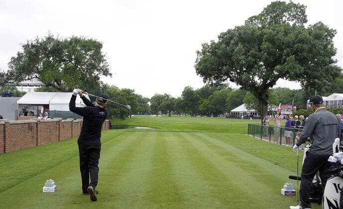 May 21, 2015 - Fort Worth, TX, USA - George McNeill tees off on the 10th hole during the first round at the Crowne Plaza Invitational at Colonial on May 21, 2015 in Fort Worth, Texas. Crowne Plaza Invitational golf - ZUMAm67_