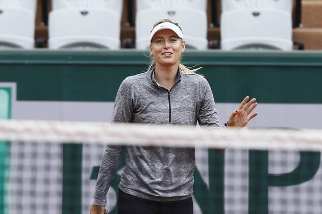 Aktuell Tennis, Grand Slam, French Open in Paris Training Maria Sharapova Roland Garros 2015 Qualifyings, 21 may - Maria Sharapova training 