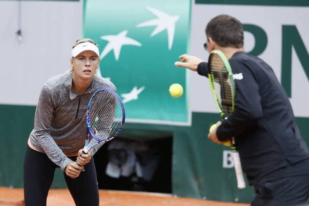 Aktuell Tennis, Grand Slam, French Open in Paris Training Maria Sharapova Roland Garros 2015 Qualifyings, 21 may - Maria Sharapova training 