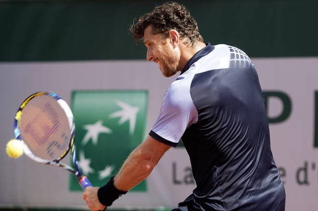 TENNIS - ATP Tennis Herren French Open 2015 PARIS,FRANCE,22.MAY.15 - TENNIS - ATP World Tour, Grand Slam, Roland Garros, French Open, qualification. Image shows Michael Berrer (GER). GEPAxpictures xMatthiasxHauer