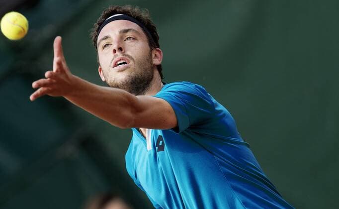 TENNIS - ATP Tennis Herren French Open 2015 PARIS,FRANCE,22.MAY.15 - TENNIS - ATP World Tour, Grand Slam, Roland Garros, French Open, qualification. Image shows Marco Cecchinato (ITA). GEPAxpictures xMatthiasxHauer