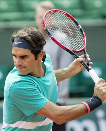 TENNIS - ATP Tennis Herren French Open 2015 PARIS,FRANCE,22.MAY.15 - TENNIS - ATP World Tour, Grand Slam, Roland Garros, French Open, training. Image shows Roger Federer (SUI). GEPAxpictures xMatthiasxHauer