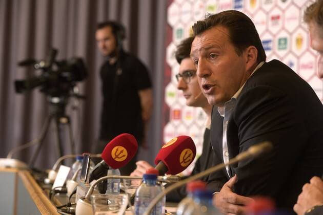 Wilmots Marc ( Coach - Entraineur Belge ) FOOTBALL : Conference De Presse Marc Wilmots - Bruxelles - 22 05 2015 PhotoNews Panoramic 
