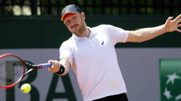 TENNIS - ATP Tennis Herren French Open 2015 PARIS,FRANCE,22.MAY.15 - TENNIS - ATP World Tour, Grand Slam, Roland Garros, French Open, qualification. Image shows Matthias Bachinger (GER). GEPAxpictures xMatthiasxHauer