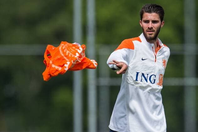 Gino Bosz of Holland U21 U 21 Training Holland U21 Topvoetbal 2014 2015 xVIxGerritxvanxKeulenxIVx 3894287