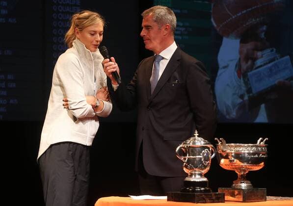 - PARIS, FRANCE: Russian Maria Sharapova pictured during the drawing ahead of the Roland Garros tennis tournament in Paris, France, Friday 22 May 2015. The Roland Garros Grand Slam takes place from 24 May to 07 June 2015. VIRGINIExLEFOUR  x04628613x