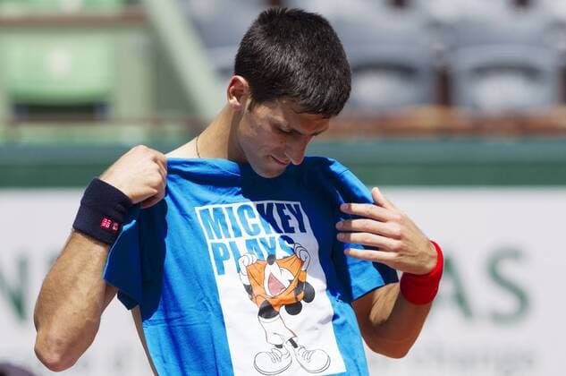 TENNIS - ATP Tennis Herren French Open 2015 PARIS,FRANCE,22.MAY.15 - TENNIS - ATP World Tour, Grand Slam, Roland Garros, French Open, training. Image shows Novak Djokovic (SRB). GEPAxpictures xMatthiasxHauer