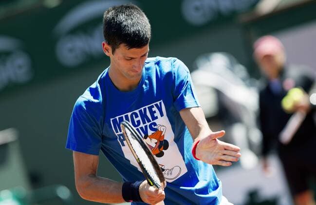 TENNIS - ATP Tennis Herren French Open 2015 PARIS,FRANCE,22.MAY.15 - TENNIS - ATP World Tour, Grand Slam, Roland Garros, French Open, training. Image shows Novak Djokovic (SRB). GEPAxpictures xMatthiasxHauer