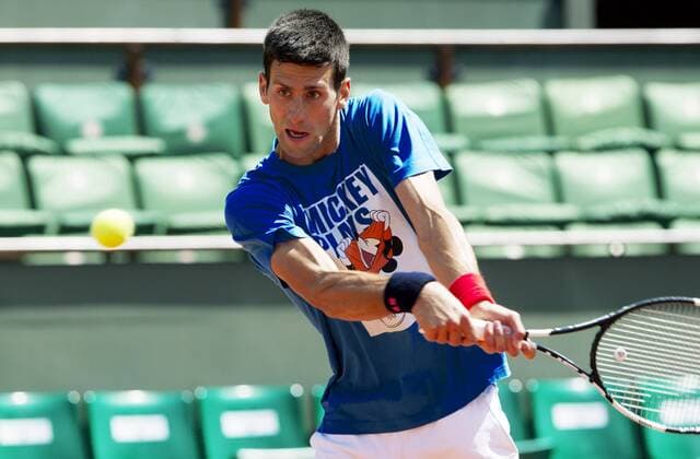 TENNIS - ATP Tennis Herren French Open 2015 PARIS,FRANCE,22.MAY.15 - TENNIS - ATP World Tour, Grand Slam, Roland Garros, French Open, training. Image shows Novak Djokovic (SRB). GEPAxpictures xMatthiasxHauer