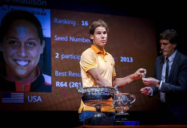 (150523) -- PARIS, May 22, 2015 -- Spanish tennis player Rafael Nadal attends the draw for the 2015 French Open tennis tournament in Paris, France, on May 22, 2015. ) (SP)FRANCE-PARIS-TENNIS-FRENCH OPEN-DRAW ChenxXiaowei 