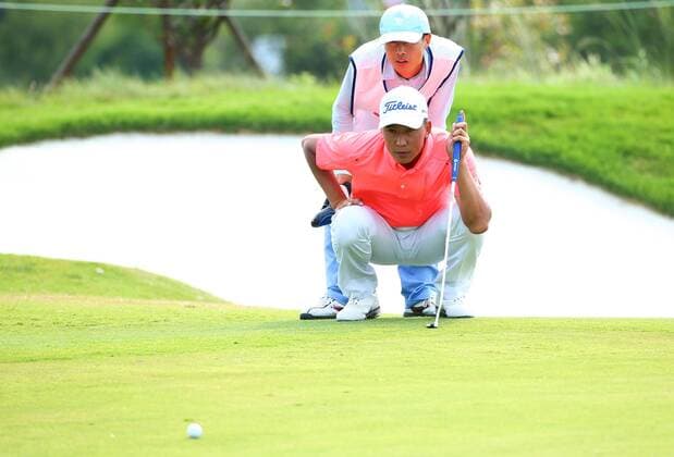 WUHAN, CHINA - MAY 22: (CHINA OUT) Sun Yan of China in action during the second round match in 2015 Pingan Bank China Tour - PGA Golf Herren Tour China Series - United Investment Real Estate Wuhan Open at Yishan Golf Club on May 22, 2015 in Wuhan, Hubei province of China.  CFP467920031 