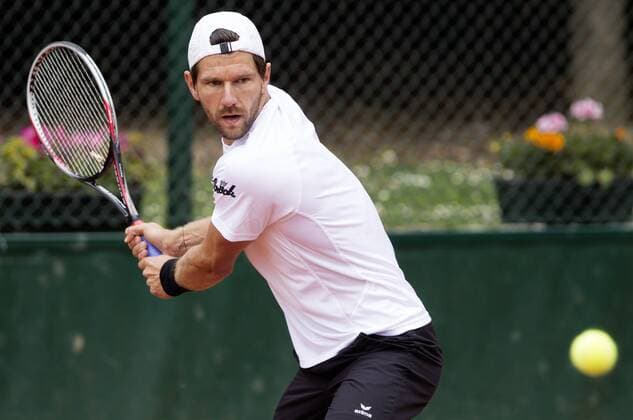 TENNIS - ATP Tennis Herren French Open 2015 PARIS,FRANCE,23.MAY.15 - TENNIS - ATP World Tour, Grand Slam, Roland Garros, French Open, training. Image shows Juergen Melzer (AUT). GEPAxpictures xMatthiasxHauer