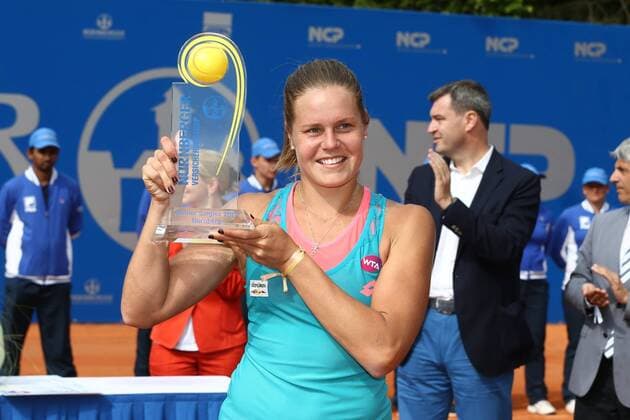 23.05.2015 - Tennis - WTA Tennis Damen - Nürnberger Versicherungs Cup 2015 - Finale - MaWi - Siegerin Karin Knapp (ITA) - happy Einzelbild Jubel Freude