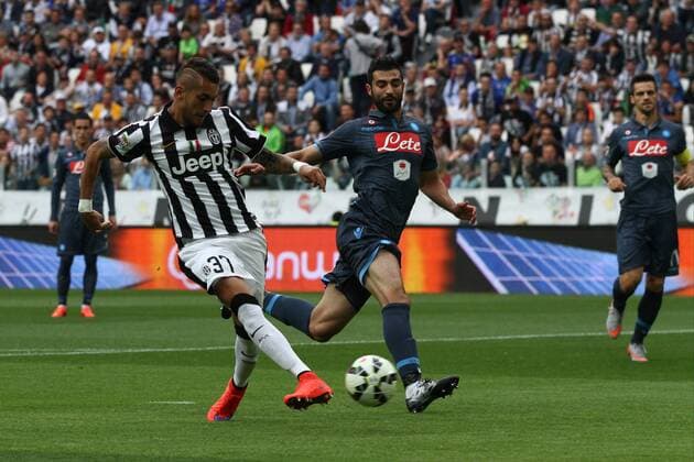 May 23, 2015 - Turin, Italy - Juventus midfielder Roberto Pereyra (37) scores his goal during the Serie A football match n.37 JUVENTUS - NAPOLI on 23 05 15 at the Juventus Stadium in Turin, Italy. Copyright 2015 Matteo Bottanelli Juventus - Napoli  - ZUMAn230