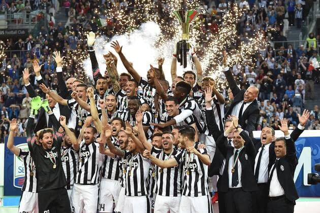 Celebration Juventus Turin - Italienischer Meister Celebration - 23-05-2015 Football Calcio serie A ITA Football 2014 2015 Juventus Turin - Napoli SSC . Foto AndreaxStaccioli Insidefoto andreaxstaccioli