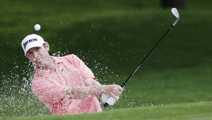 May 23, 2015 - Fort Worth, TX, USA - George McNeill hits out of a bunker onto the 14th green during the third round of the Crowne Plaza Invitational at the Colonial in Fort Worth, Texas, on Saturday, May 23, 2015. Crowne Plaza Invitational at the Colonial, third round - ZUMAm67_