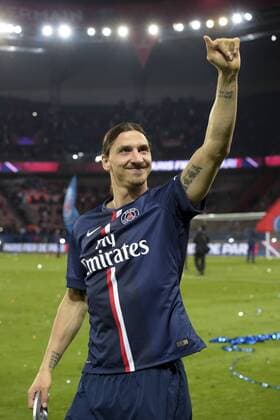 Aktuell Fußball, Frankreich, Ligue 1, Paris St Germain, PSG feiert 5. französische Meisterschaft Zlatan Ibrahimovic (PSG) FOOTBALL : PSG - Ligue 1 - 23 05 2015 JBAutissier Panoramic 
