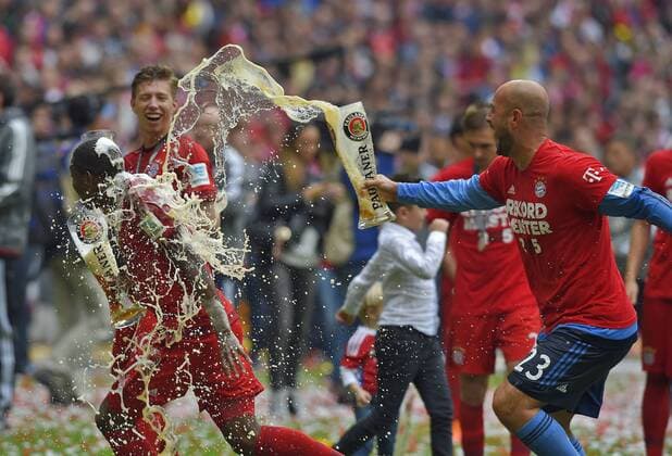 23.05.2015, Fussball 1.Bundesliga 2014 2015, 34.Spieltag, FC Bayern München - 1.FSV Mainz 05, in der Allianz-Arena München, 