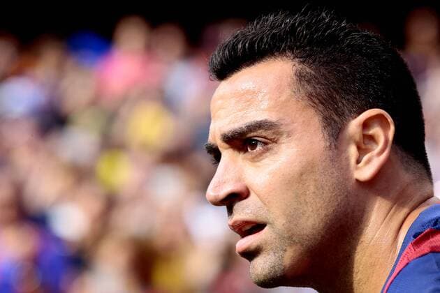(150524) -- BARCELONA, Barcelona s captain Xavi Hernandez looks on during the Spanish BBVA La Liga (first division soccer league) match bwtween FC Barcelona Barca and RC Deportivo La Coruna at Camp Nou stadium in Barcelona, Spain, May 23, 2015. Xavi announced on Thursday his retirement from Barcelona at the end of the current season. He will play next season at Al Sadd in Qatar.)(wll) (SP)SPAIN-BARCELONA-SOCCER-LA LIGA PauxBarrena 