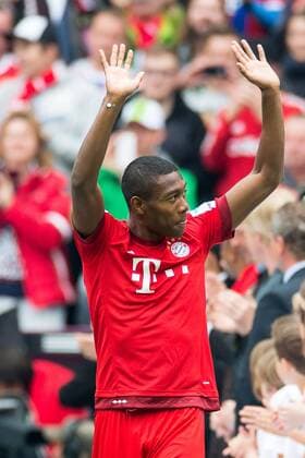 1. Bundesliga, Saison 2014 2015, 34. Spieltag in Muenchen, FC Bayern Muenchen - 1. FSV Mainz 05, David Alaba (FC Bayern 27) DeFodi507