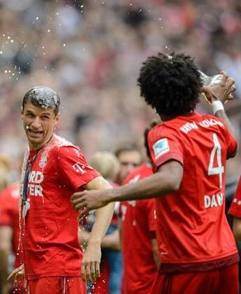 23. Mai 2015: Muenchen, Allianz Arena: Fussball 1. Bundesliga, 34. Spieltag: FC Bayern Muenchen - FSV Mainz 05: Muenchens Thomas Müller.