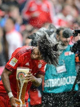23. Mai 2015: Muenchen, Allianz Arena: Fussball 1. Bundesliga, 34. Spieltag: FC Bayern Muenchen - FSV Mainz 05: Muenchens Dante.