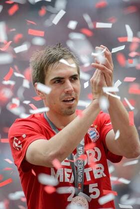 23. Mai 2015: Muenchen, Allianz Arena: Fussball 1. Bundesliga, 34. Spieltag: FC Bayern Muenchen - FSV Mainz 05: Muenchens Philipp Lahm.