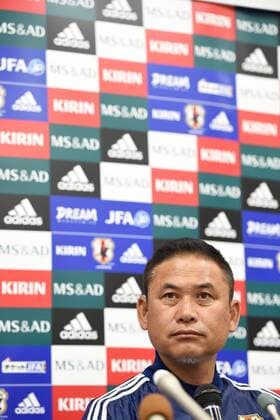 Norio Sasaki (JPN), MAY 23, 2015 - Football Soccer : Norio Sasaki head coach attends a press conference PK Pressekonferenz at Marugame Stadium, Kagawa, Japan. NOxTHIRDxPARTYxSALES.  (dlra005054)